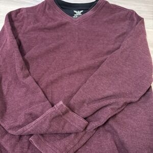 Faded Glory Maroon Sweater Size S Cotton Blend